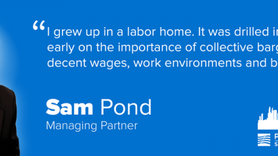 El socio Sam Pond habla del crecimiento de la empresa, de su trayectoria sindical y de su acción política en Today in PhillyLabor
