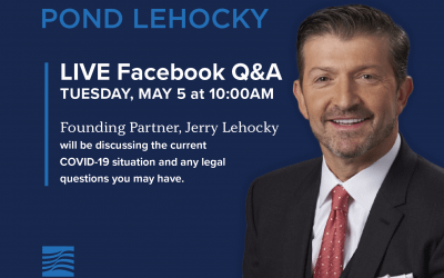 Pond Lehocky’s founding partner Jerry Lehocky to host a live Q&A on Facebook