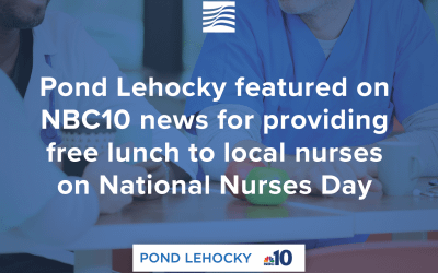 Pond Lehocky aparece en las noticias de la NBC10 por ofrecer un almuerzo gratuito a las enfermeras locales en el Día Nacional de la Enfermería