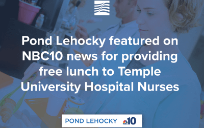 Pond Lehocky aparece en las noticias de la NBC10 por ofrecer un almuerzo gratuito a las enfermeras del Hospital Universitario de Temple