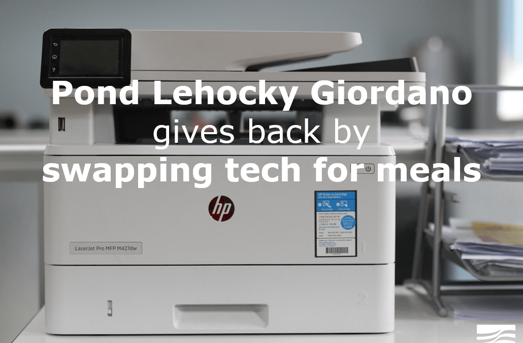 Pond Lehocky Giordano retribuye cambiando la tecnología por las comidas